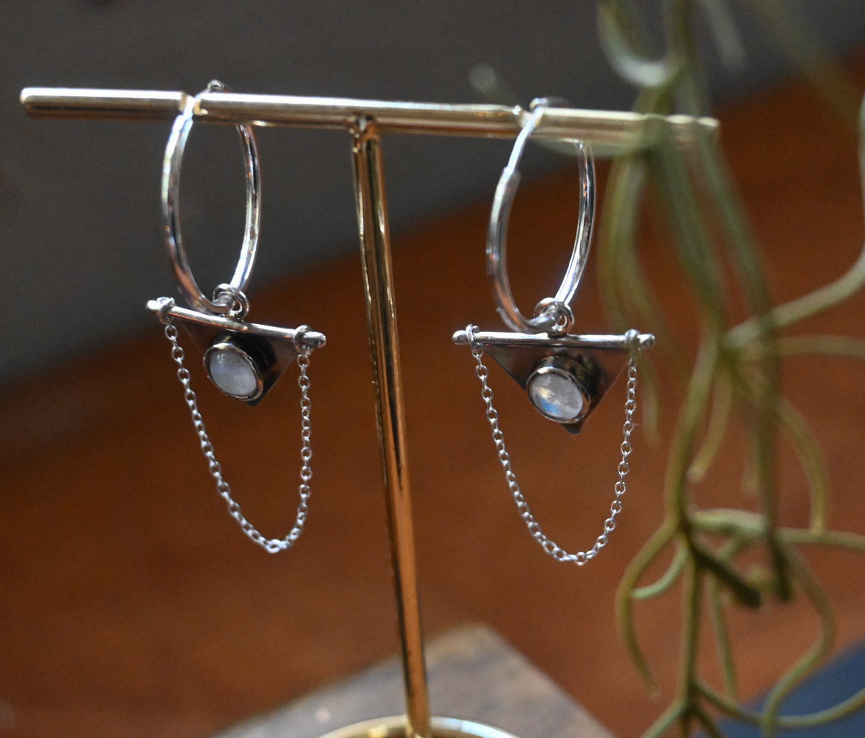 Pendientes piedra de luna