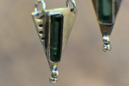 Pendientes Turmalina verde