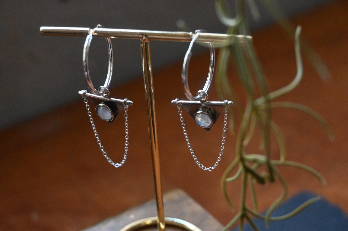 Pendientes piedra de luna