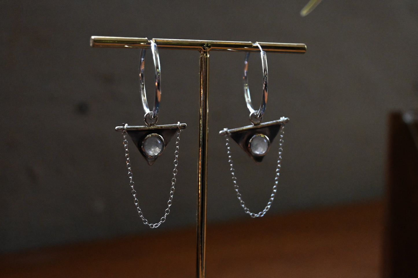 Pendientes piedra de luna