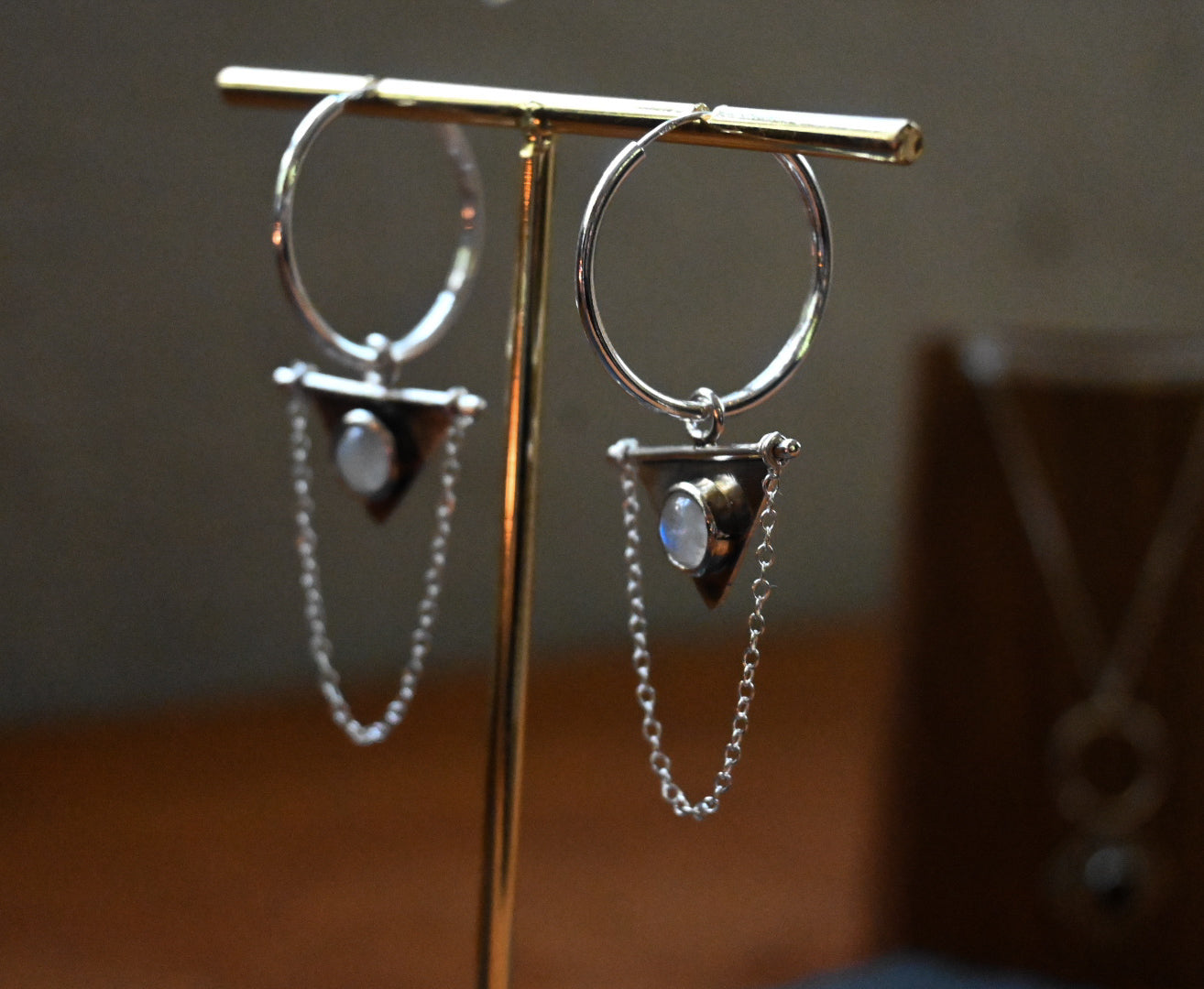 Pendientes piedra de luna